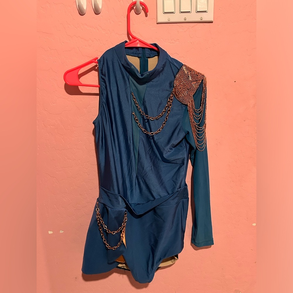 Blue dress leotard